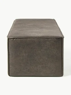 Gestoffeerde bank Sanja van gerecycled leer^Westwing Collection Hot