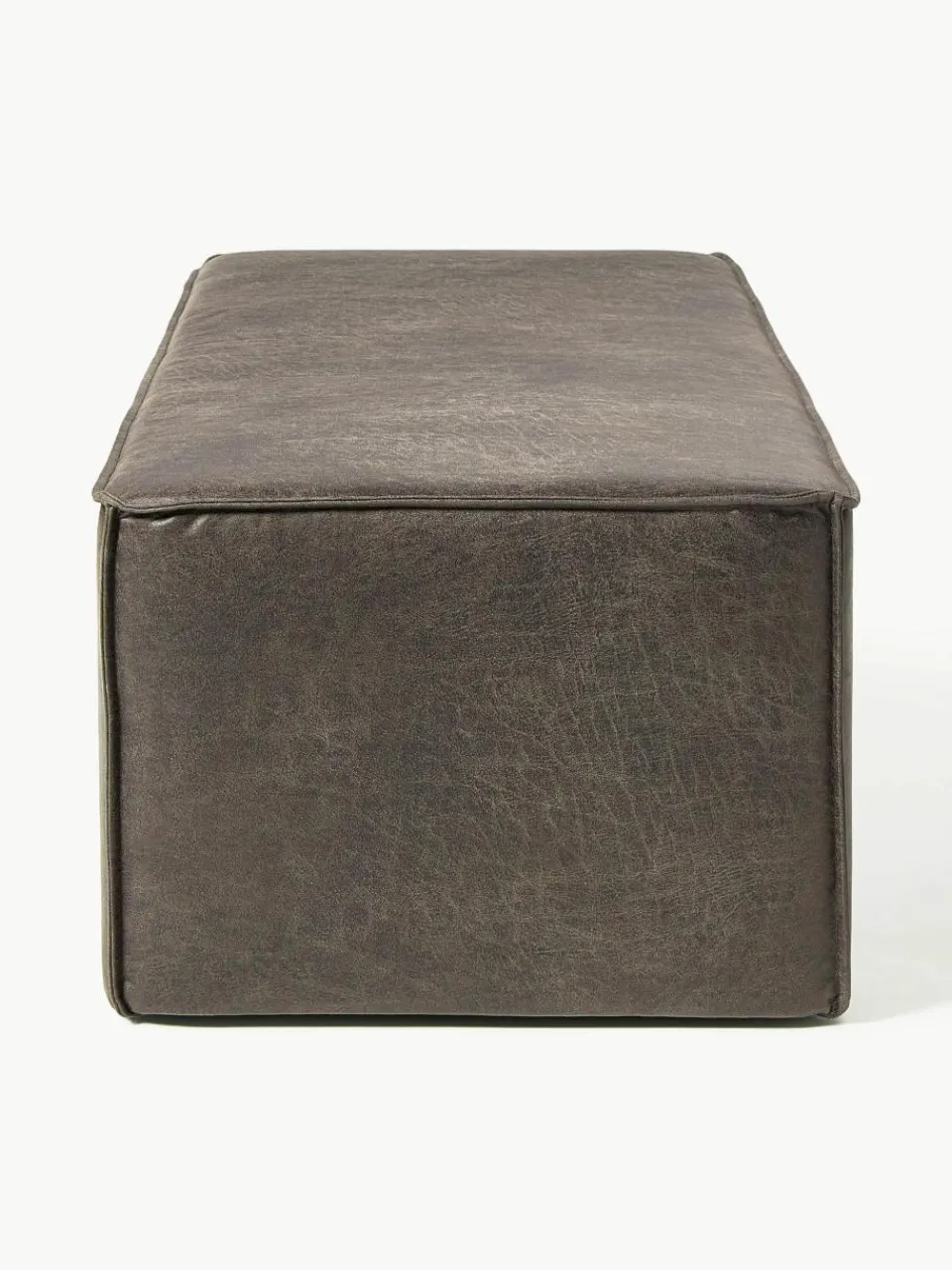 Gestoffeerde bank Sanja van gerecycled leer^Westwing Collection Hot