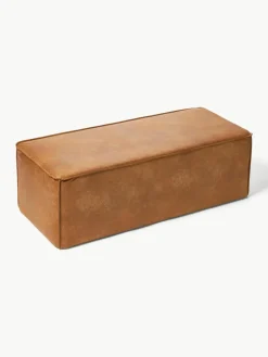 Gestoffeerde bank Sanja van gerecycled leer^Westwing Collection Best