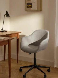 Gestoffeerde bureaustoel Fiji met smalle zitvlak^Westwing Collection Fashion