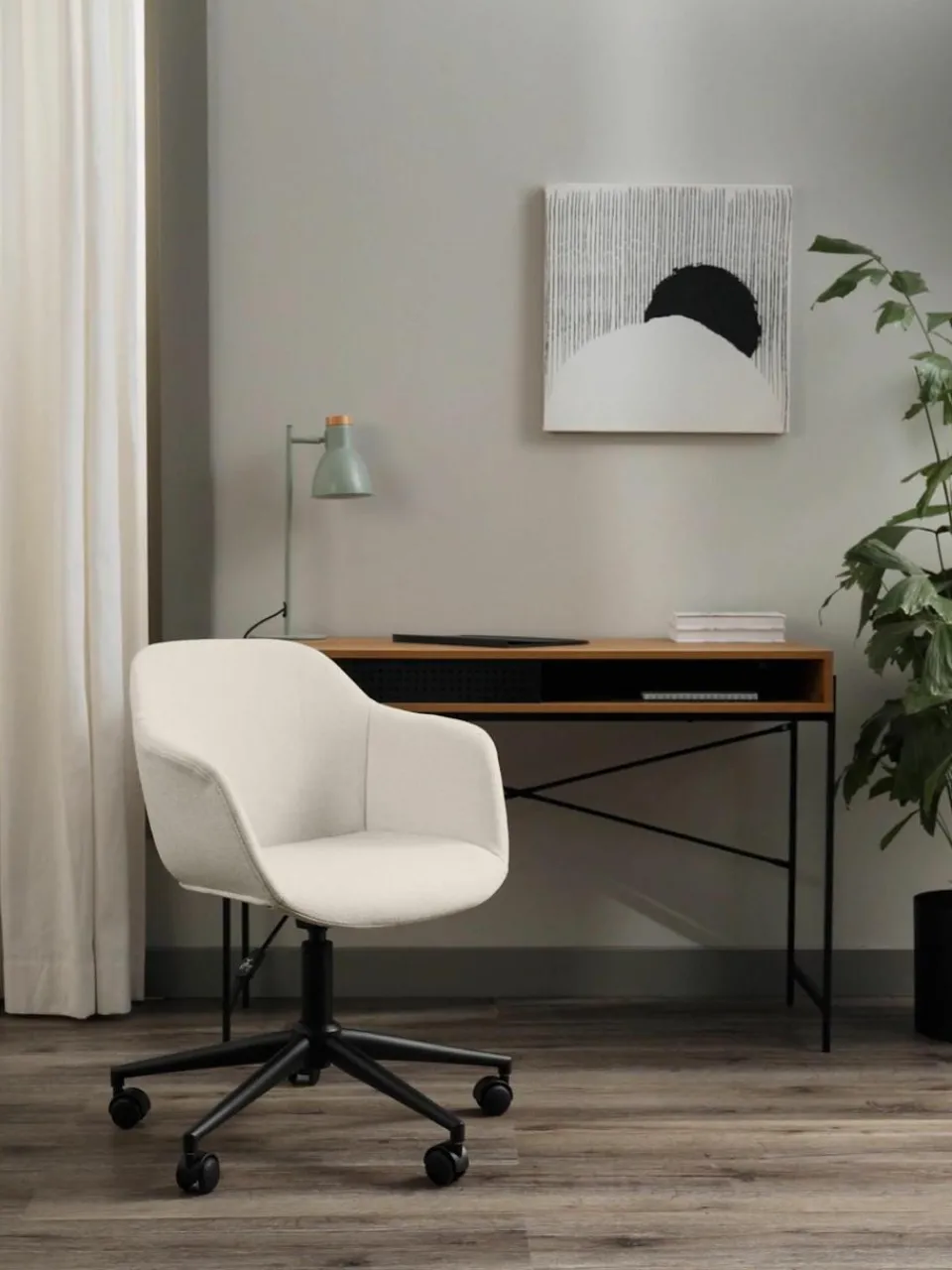 Gestoffeerde bureaustoel Fiji met smalle zitvlak^Westwing Collection Best