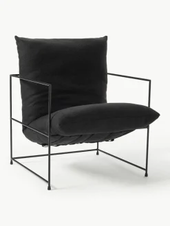 Gestoffeerde fauteuil Wayne^Westwing Collection Hot