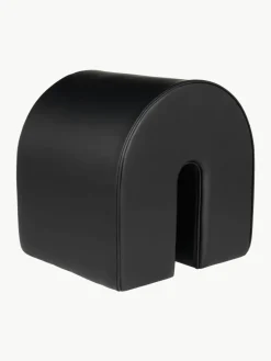 Gestoffeerde kruk Curved van nubuckleer^Kristina Dam Outlet