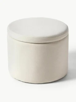 Gestoffeerde poef Alida met opbergruimte^Westwing Collection Best