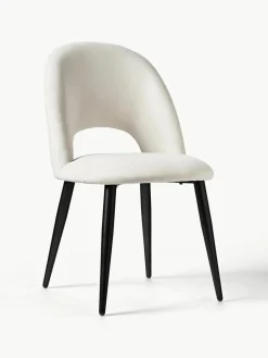 Gestoffeerde stoel Rachel uit geweven stof^Westwing Collection New