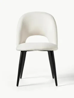 Gestoffeerde stoel Rachel uit geweven stof^Westwing Collection New