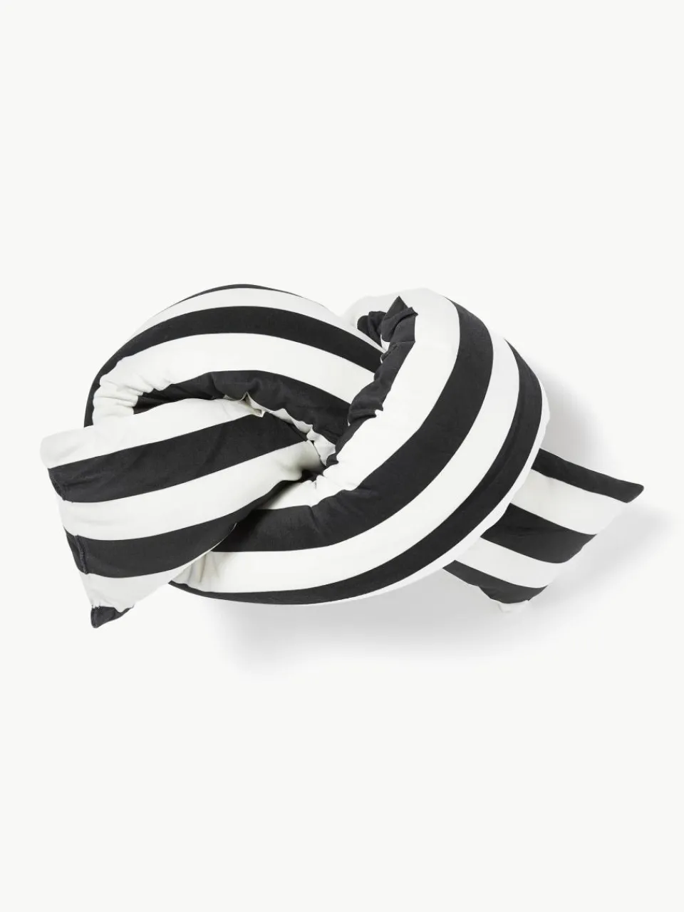 Gestreept fluwelen sierkussen Knot^Westwing Collection New