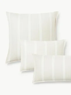 Gestreepte flanellen kussenhoes Belinda^Westwing Collection Clearance