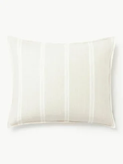 Gestreepte flanellen kussenhoes Belinda^Westwing Collection Clearance