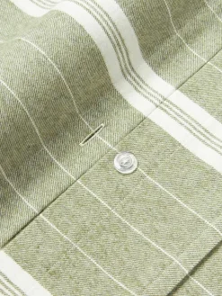 Gestreepte flanellen kussenhoes Belinda^Westwing Collection Outlet