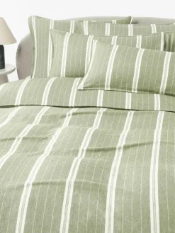 Gestreepte flanellen kussenhoes Belinda^Westwing Collection New