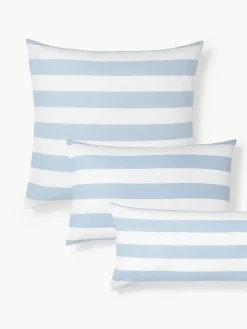 Gestreepte katoenen omkeerbare kussenhoes Lorena^Westwing Collection Online