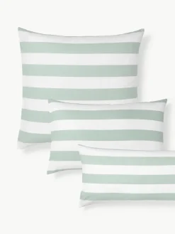 Gestreepte katoenen omkeerbare kussenhoes Lorena^Westwing Collection Online