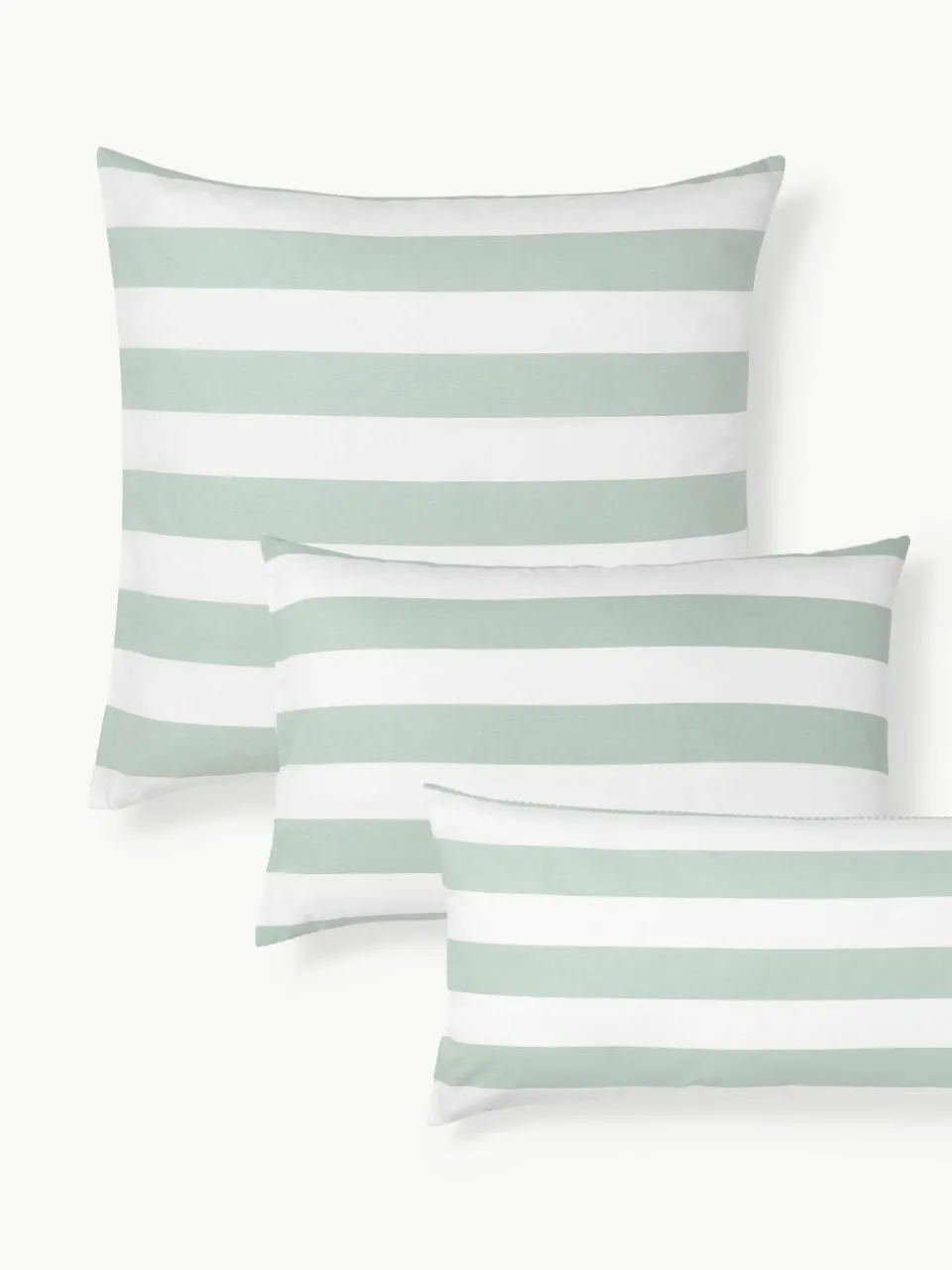 Gestreepte katoenen omkeerbare kussenhoes Lorena^Westwing Collection Online