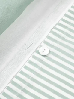 Gestreepte katoenen omkeerbare kussenhoes Lorena^Westwing Collection Online
