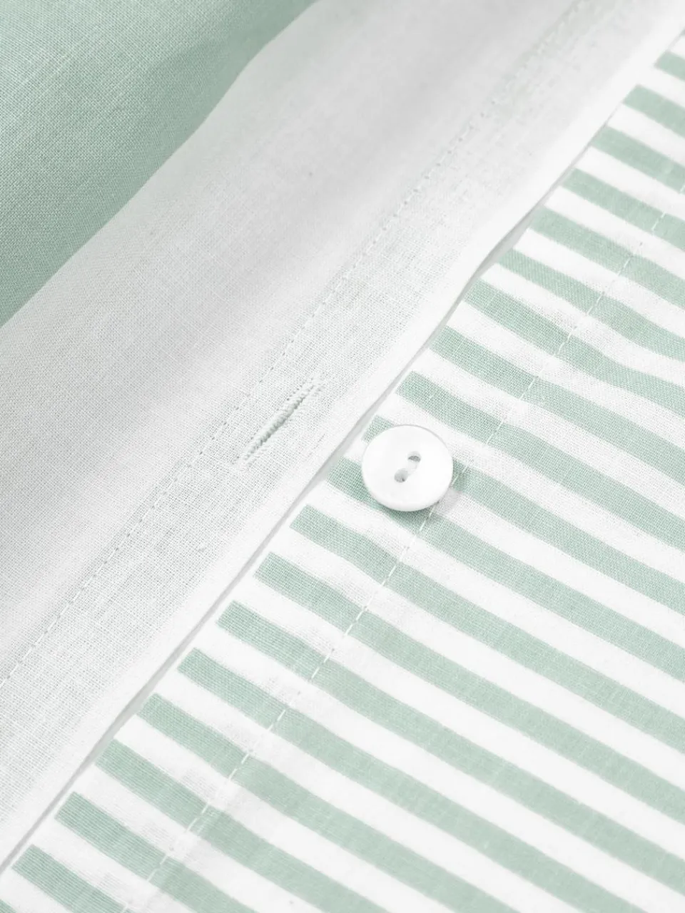 Gestreepte katoenen omkeerbare kussenhoes Lorena^Westwing Collection Online
