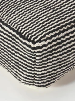 Gestreepte katoenen vloerkussen Carmelo^Westwing Collection New