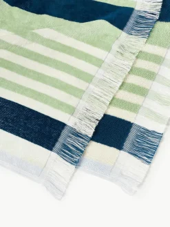 Gestreepte strandlaken Miri met franjes^Westwing Collection Hot