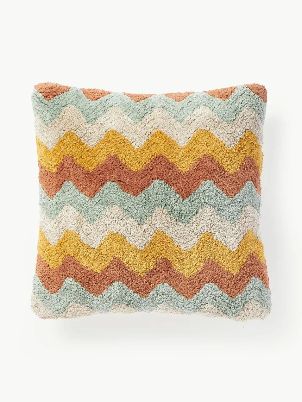 Getufte dubbelzijdige kussenhoes Nathaniel met winters motief^Westwing Collection Fashion