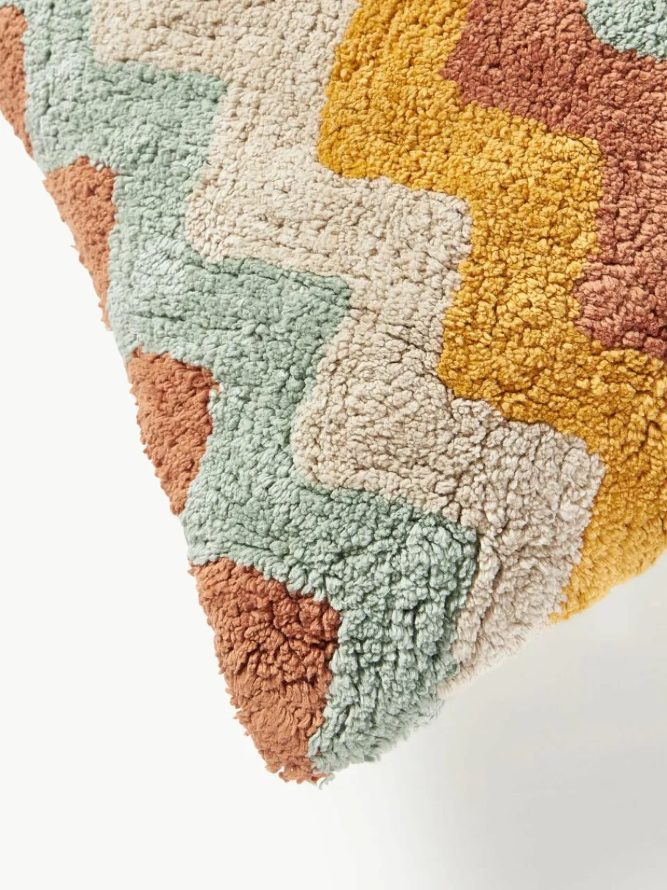 Getufte dubbelzijdige kussenhoes Nathaniel met winters motief^Westwing Collection Fashion