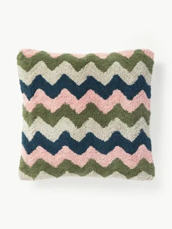 Getufte dubbelzijdige kussenhoes Nathaniel met winters motief^Westwing Collection Clearance