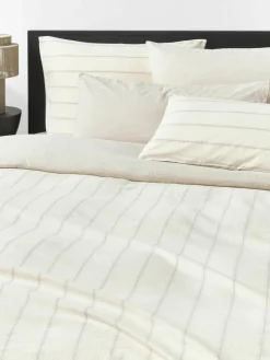 Gewassen katoenen dekbedovertrek Caspian met strepen^Westwing Collection Outlet