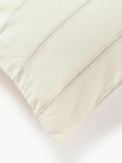 Gewassen katoenen dekbedovertrek Caspian met strepen^Westwing Collection Outlet