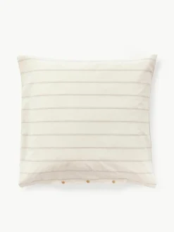 Gewassen katoenen kussenhoes Caspian met strepen^Westwing Collection Hot