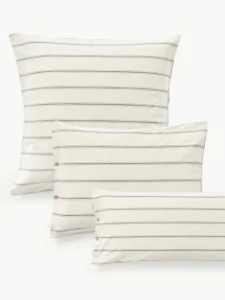 Gewassen katoenen kussenhoes Caspian met strepen^Westwing Collection Hot