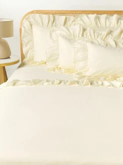 Gewassen katoenen perkal laken Louane^Westwing Collection New