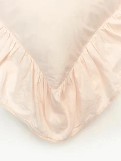 Gewassen katoenen perkal kussensloop Louane met ruches^Westwing Collection Sale