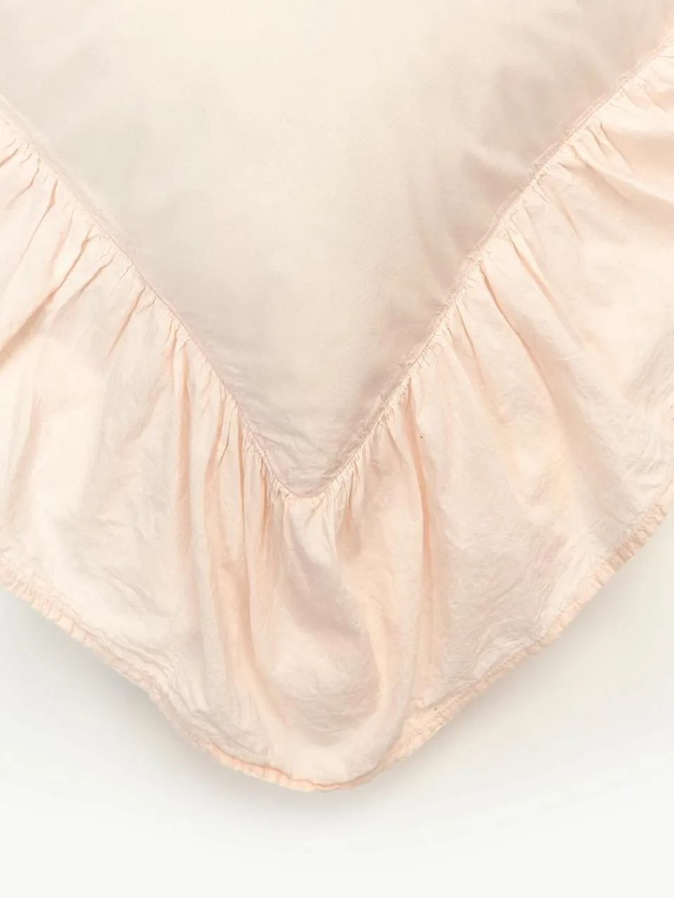 Gewassen katoenen perkal kussensloop Louane met ruches^Westwing Collection Sale