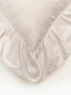 Gewassen katoenen perkal kussensloop Louane met ruches^Westwing Collection Clearance