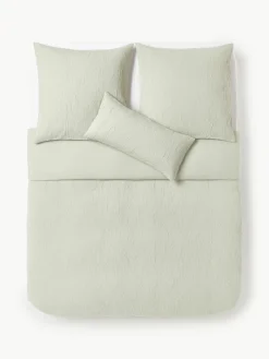 Gewassen katoenen perkal dekbedovertrek Leonora^Westwing Collection Outlet