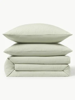 Gewassen katoenen perkal dekbedovertrek Leonora^Westwing Collection Outlet
