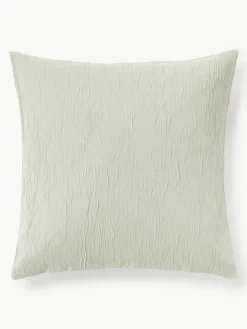 Gewassen katoenen perkal kussensloop Leonora^Westwing Collection Online