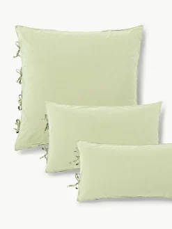 Gewassen katoenen perkal kussensloop Leonie^Westwing Collection Sale