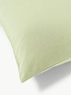 Gewassen katoenen perkal kussensloop Leonie^Westwing Collection Sale