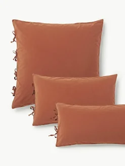 Gewassen katoenen perkal kussensloop Leonie^Westwing Collection New