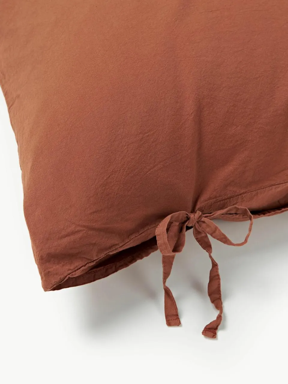 Gewassen katoenen perkal kussensloop Leonie^Westwing Collection New