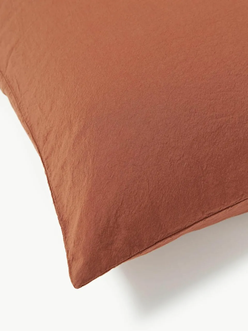 Gewassen katoenen perkal kussensloop Leonie^Westwing Collection New