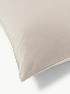 Gewassen katoenen perkal kussensloop Leonie^Westwing Collection Sale