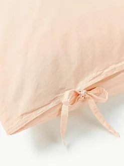 Gewassen katoenen perkal kussensloop Leonie^Westwing Collection Outlet