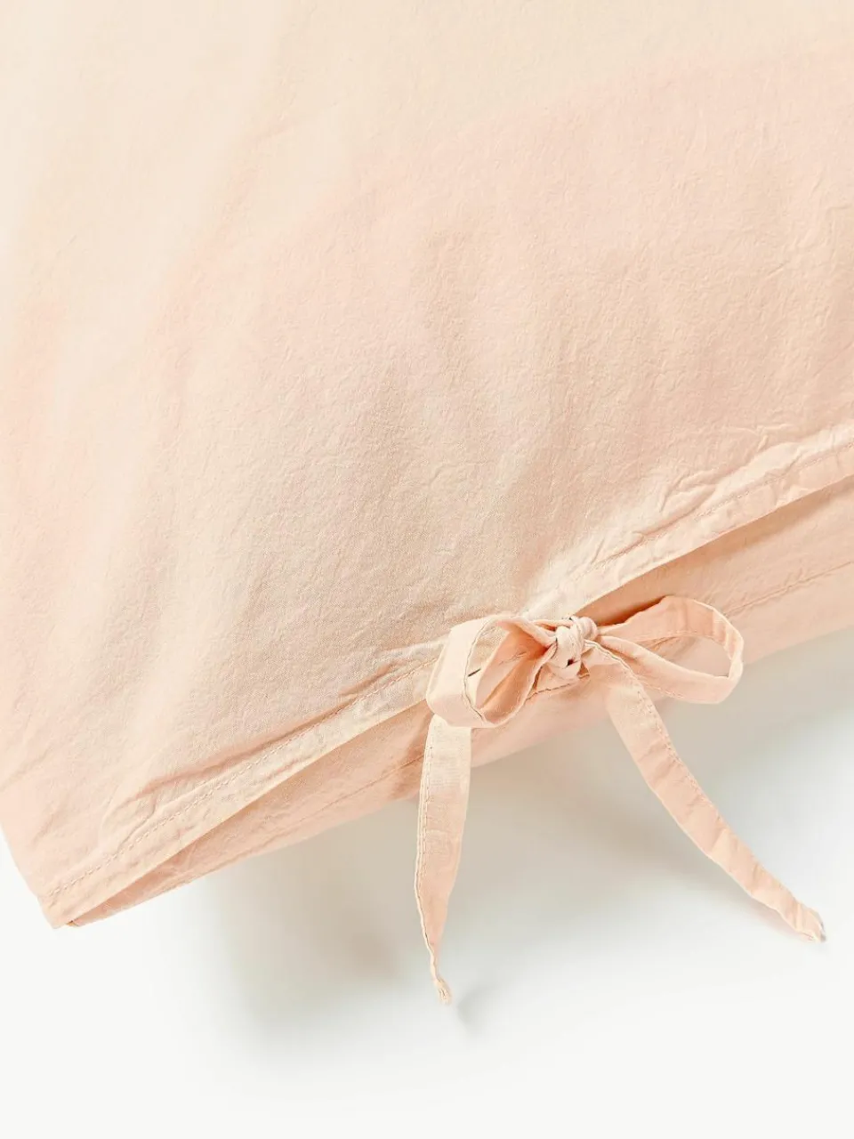 Gewassen katoenen perkal kussensloop Leonie^Westwing Collection Outlet