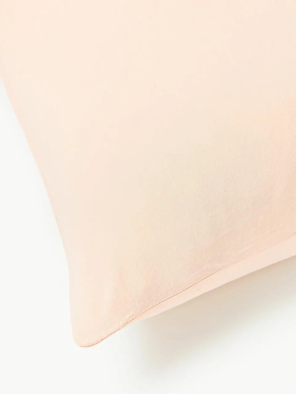 Gewassen katoenen perkal kussensloop Leonie^Westwing Collection Outlet