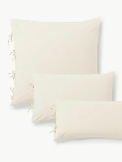 Gewassen katoenen perkal kussensloop Leonie^Westwing Collection Online