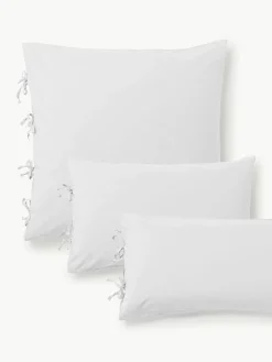 Gewassen katoenen perkal kussensloop Leonie^Westwing Collection Clearance