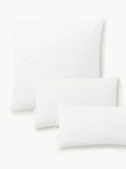 Gewassen katoenen perkal kussensloop Leonie^Westwing Collection Hot