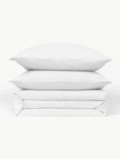 Gewassen linnen dekbedovertrek Airy^Westwing Collection Fashion