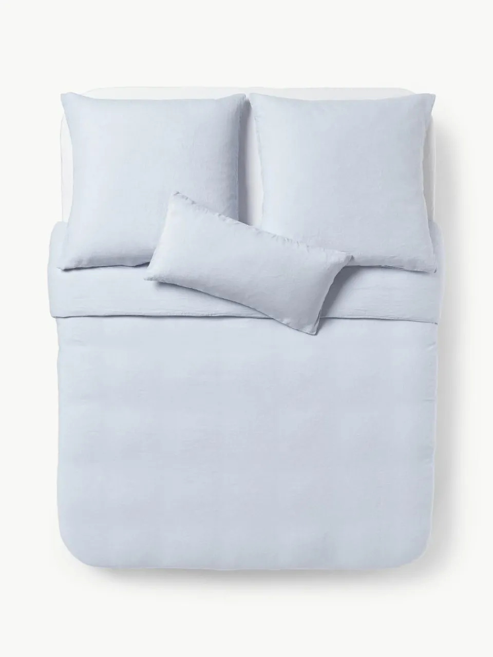Gewassen linnen dekbedovertrek Airy^Westwing Collection Hot